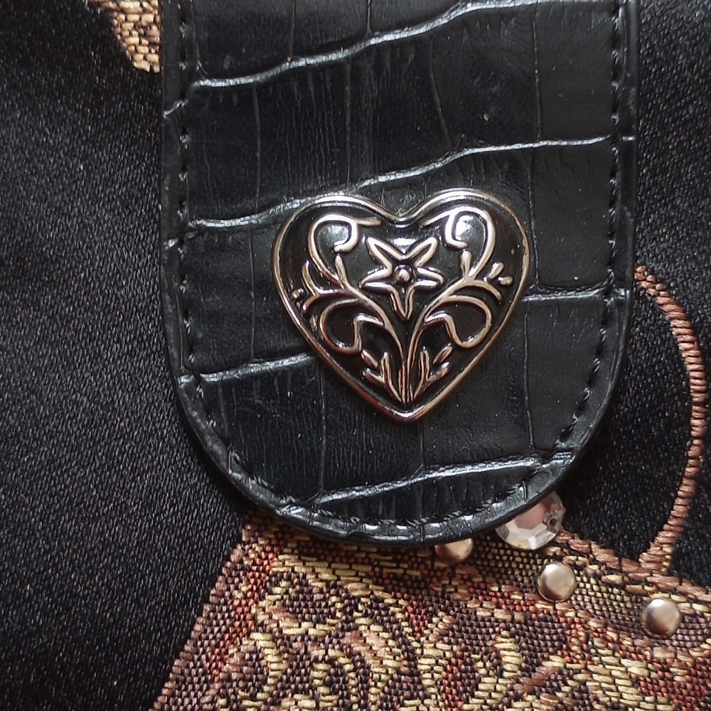 Vintage Embellished Fabric Handbag - Picture 14 of 17